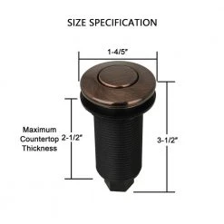 Akicon Antique Copper Garbage Disposal Air Switch with Air Hose -Appliance Parts Pros Shop antique copper akicon garbage disposal parts ak79001 ac 1f 1000