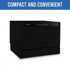 Farberware Professional Countertop Portable Dishwasher in Black with 6-Place Settings Capacity 5 Farberware Professional Countertop Portable Dishwasher in Black with 6-Place Settings Capacity -Appliance Parts Pros Shop black farberware countertop dishwashers fcd06abbbka 1f 1000