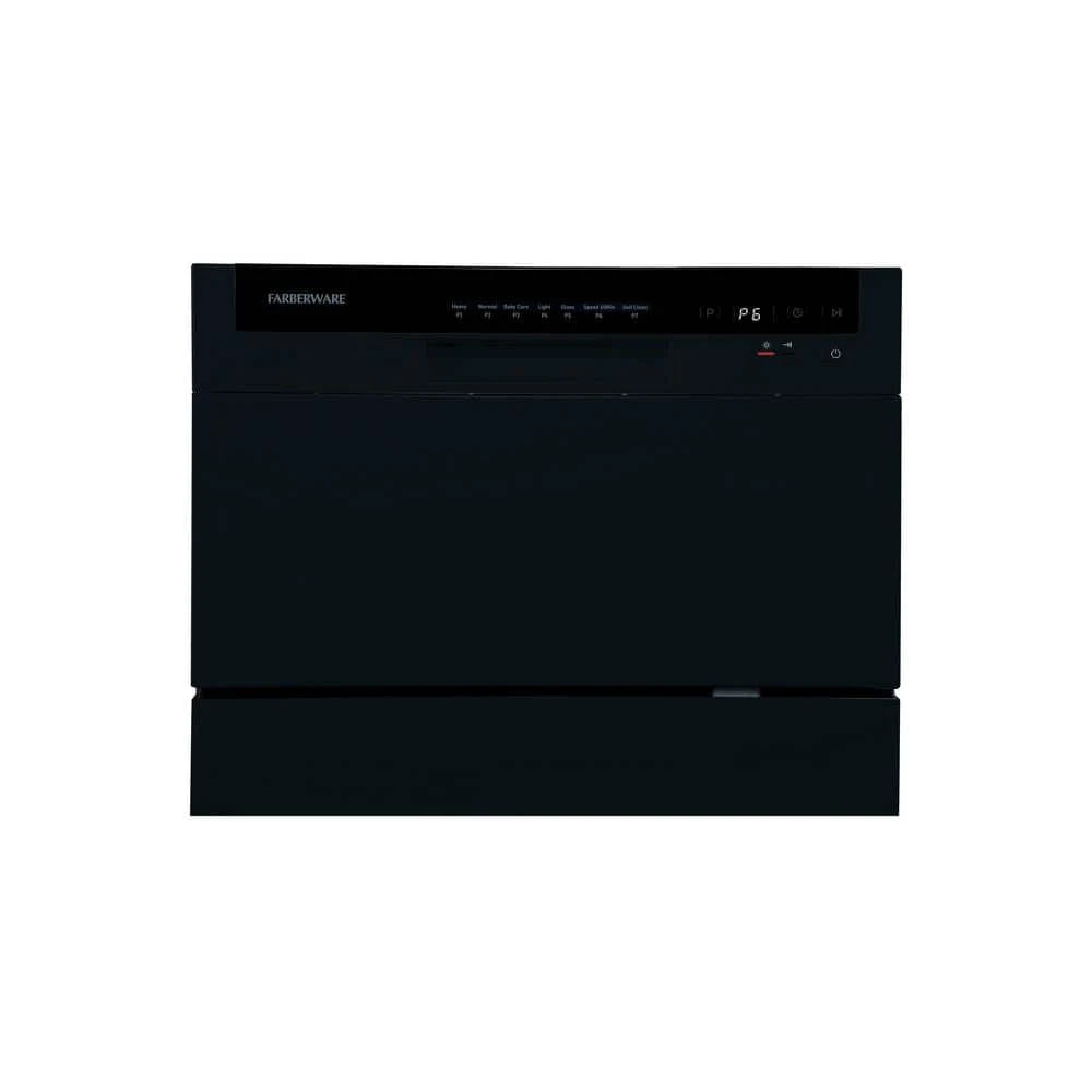 Professional Countertop Portable Dishwasher in Black with 6-Place Settings Capacity Farberware Professional Countertop Portable Dishwasher in Black with 6-Place Settings Capacity -Appliance Parts Pros Shop black farberware countertop dishwashers fcd06abbbka 64 1000