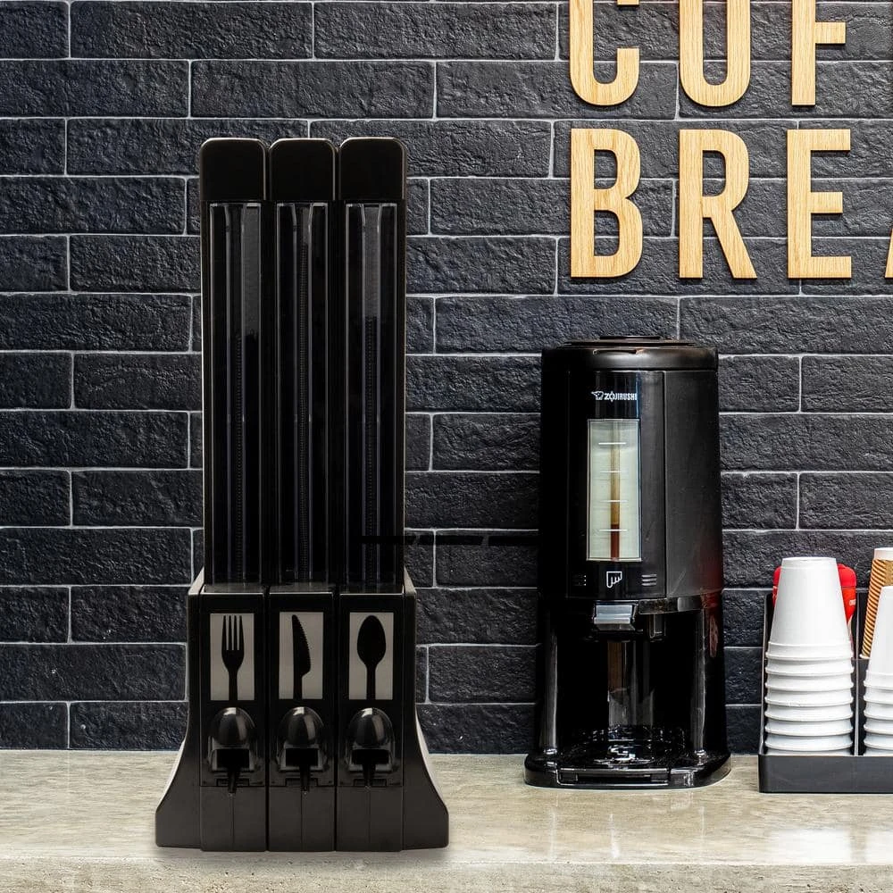 Refillable Plasticware Utensil Dispenser in Black Mind Reader Refillable Plasticware Utensil Dispenser in Black -Appliance Parts Pros Shop black mind reader garbage disposal parts cutdispbk blk 31 1000