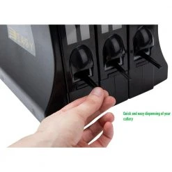 Mind Reader Refillable Plasticware Utensil Dispenser in Black 4 Mind Reader Refillable Plasticware Utensil Dispenser in Black -Appliance Parts Pros Shop black mind reader garbage disposal parts cutdispbk blk 4f 1000