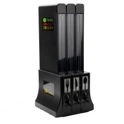Mind Reader Refillable Plasticware Utensil Dispenser in Black