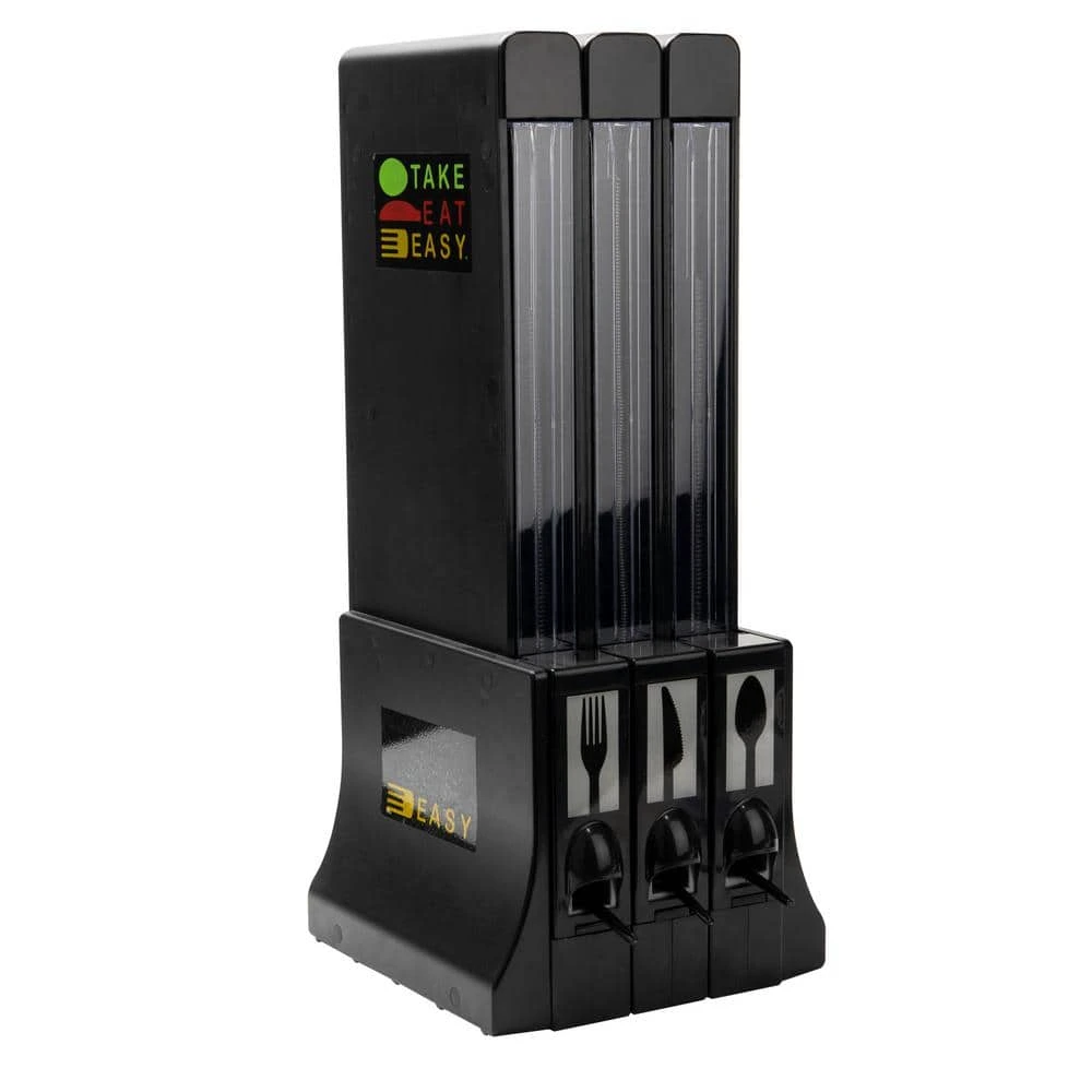 Refillable Plasticware Utensil Dispenser in Black Mind Reader Refillable Plasticware Utensil Dispenser in Black -Appliance Parts Pros Shop black mind reader garbage disposal parts cutdispbk blk 64 1000