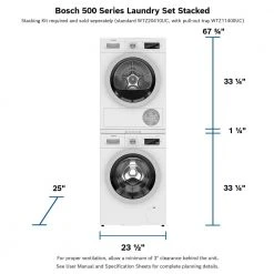 Bosch 24 in. Compact Laundry Stacking Kit with Shelf in White 5 Bosch 24 in. Compact Laundry Stacking Kit with Shelf in White -Appliance Parts Pros Shop bosch washer and dryer stacking kits wtz11400uc 1f 1000