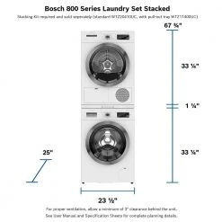 Bosch 24 in. Compact Laundry Stacking Kit with Shelf in White 6 Bosch 24 in. Compact Laundry Stacking Kit with Shelf in White -Appliance Parts Pros Shop bosch washer and dryer stacking kits wtz11400uc 44 1000