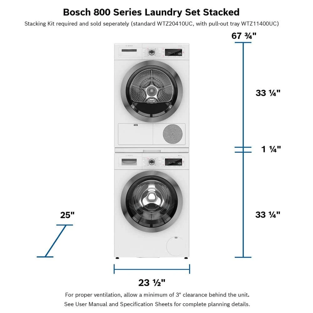 24 in. Compact Laundry Stacking Kit with Shelf in White Bosch 24 in. Compact Laundry Stacking Kit with Shelf in White -Appliance Parts Pros Shop bosch washer and dryer stacking kits wtz11400uc 44 1000