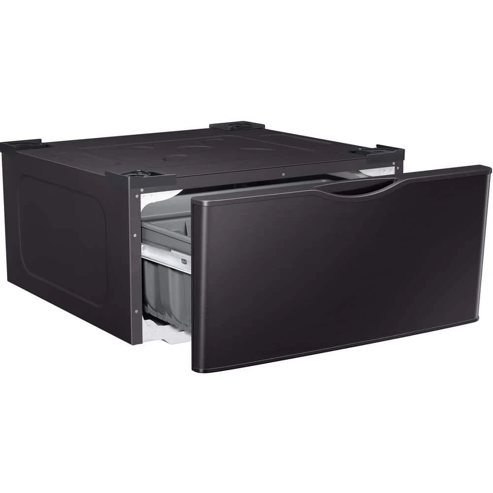 27 in. Laundry Pedestal in Fingerprint-Resistant Brushed Black with Storage Drawer Samsung 27 in. Laundry Pedestal in Fingerprint-Resistant Brushed Black with Storage Drawer -Appliance Parts Pros Shop brushed black samsung washer and dryer pedestals we402nv 1d 1000