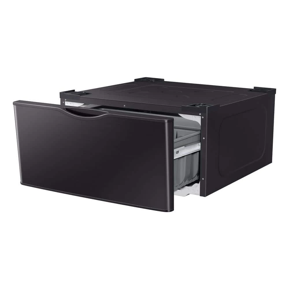 27 in. Laundry Pedestal in Fingerprint-Resistant Brushed Black with Storage Drawer Samsung 27 in. Laundry Pedestal in Fingerprint-Resistant Brushed Black with Storage Drawer -Appliance Parts Pros Shop brushed black samsung washer and dryer pedestals we402nv 66 1000