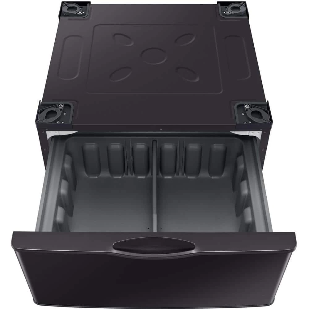 27 in. Laundry Pedestal in Fingerprint-Resistant Brushed Black with Storage Drawer Samsung 27 in. Laundry Pedestal in Fingerprint-Resistant Brushed Black with Storage Drawer -Appliance Parts Pros Shop brushed black samsung washer and dryer pedestals we402nv e1 1000