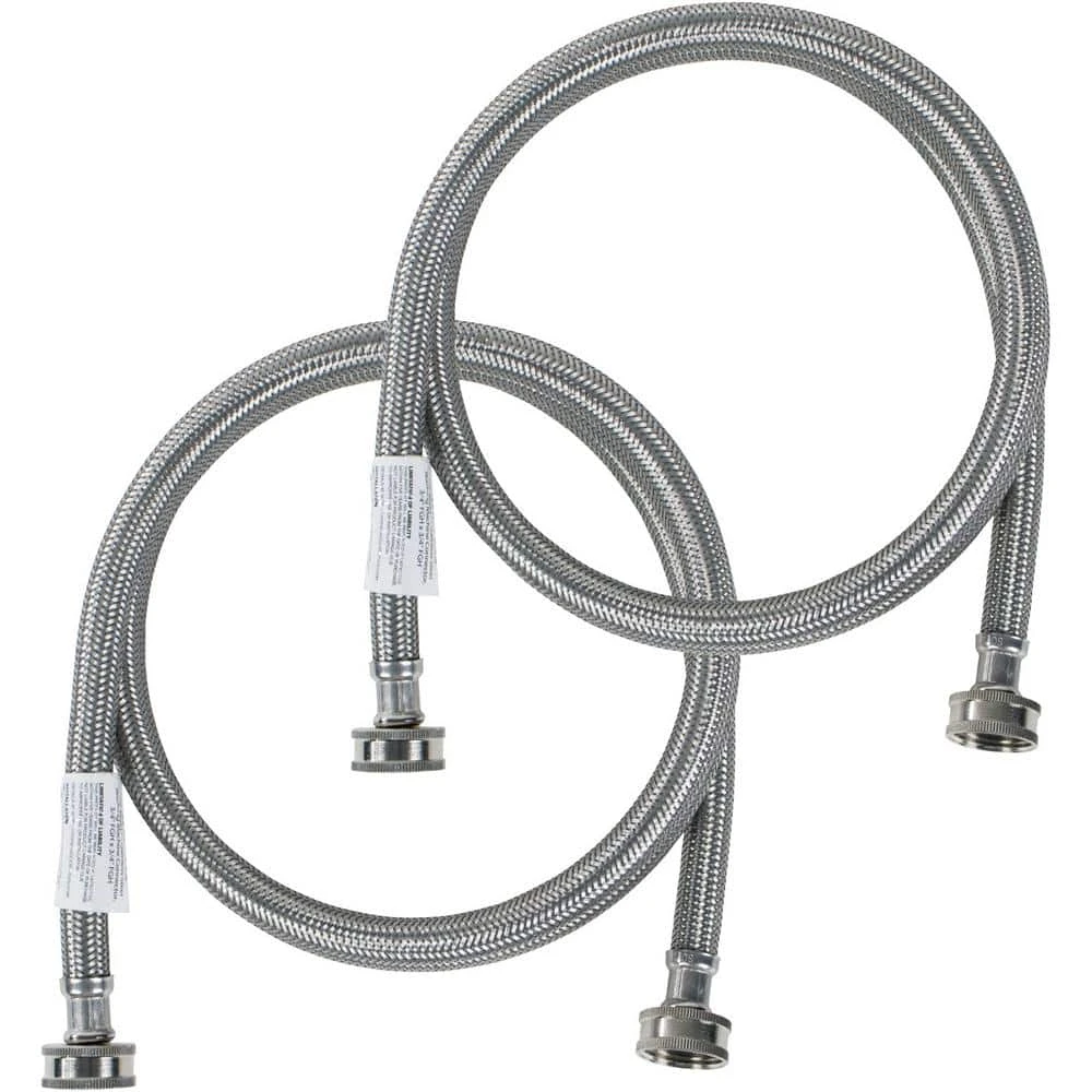 5 ft. Braided Stainless Steel Washing Machine Hoses (40-Pack) CERTIFIED APPLIANCE ACCESSORIES 5 ft. Braided Stainless Steel Washing Machine Hoses (40-Pack) -Appliance Parts Pros Shop certified appliance accessories washing machine parts 843631129784 64 1000