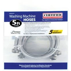 CERTIFIED APPLIANCE ACCESSORIES 5 ft. Braided Stainless Steel Washing Machine Hoses (40-Pack) 6 CERTIFIED APPLIANCE ACCESSORIES 5 ft. Braided Stainless Steel Washing Machine Hoses (40-Pack) -Appliance Parts Pros Shop certified appliance accessories washing machine parts 843631129784 fa 1000
