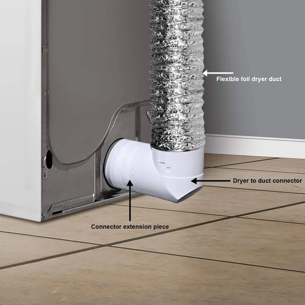 4 in. x 8 ft. Dryer to Duct Connector Kit Everbilt 4 in. x 8 ft. Dryer to Duct Connector Kit -Appliance Parts Pros Shop everbilt dryer parts td48d2dhd6 a0 1000