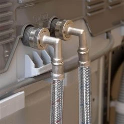 Everbilt 4 ft. Universal Stainless Steel Washing Machine Hose with Elbow (2-Pack) 5 Everbilt 4 ft. Universal Stainless Steel Washing Machine Hose with Elbow (2-Pack) -Appliance Parts Pros Shop everbilt washing machine parts 98257 1f 1000