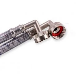 Everbilt 4 ft. Universal Stainless Steel Washing Machine Hose with Elbow (2-Pack) 4 Everbilt 4 ft. Universal Stainless Steel Washing Machine Hose with Elbow (2-Pack) -Appliance Parts Pros Shop everbilt washing machine parts 98257 4f 1000