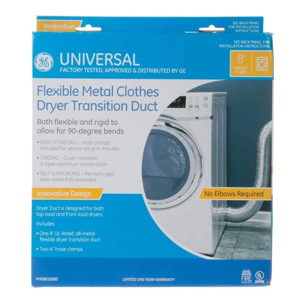 Flexible Metal Dryer Duct GE Flexible Metal Dryer Duct -Appliance Parts Pros Shop ge dryer parts pm08x10085ds 77 1000