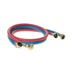 GE 4 ft. Universal (1 Blue and 1 Red) Rubber Washer Hoses (2-Pack)