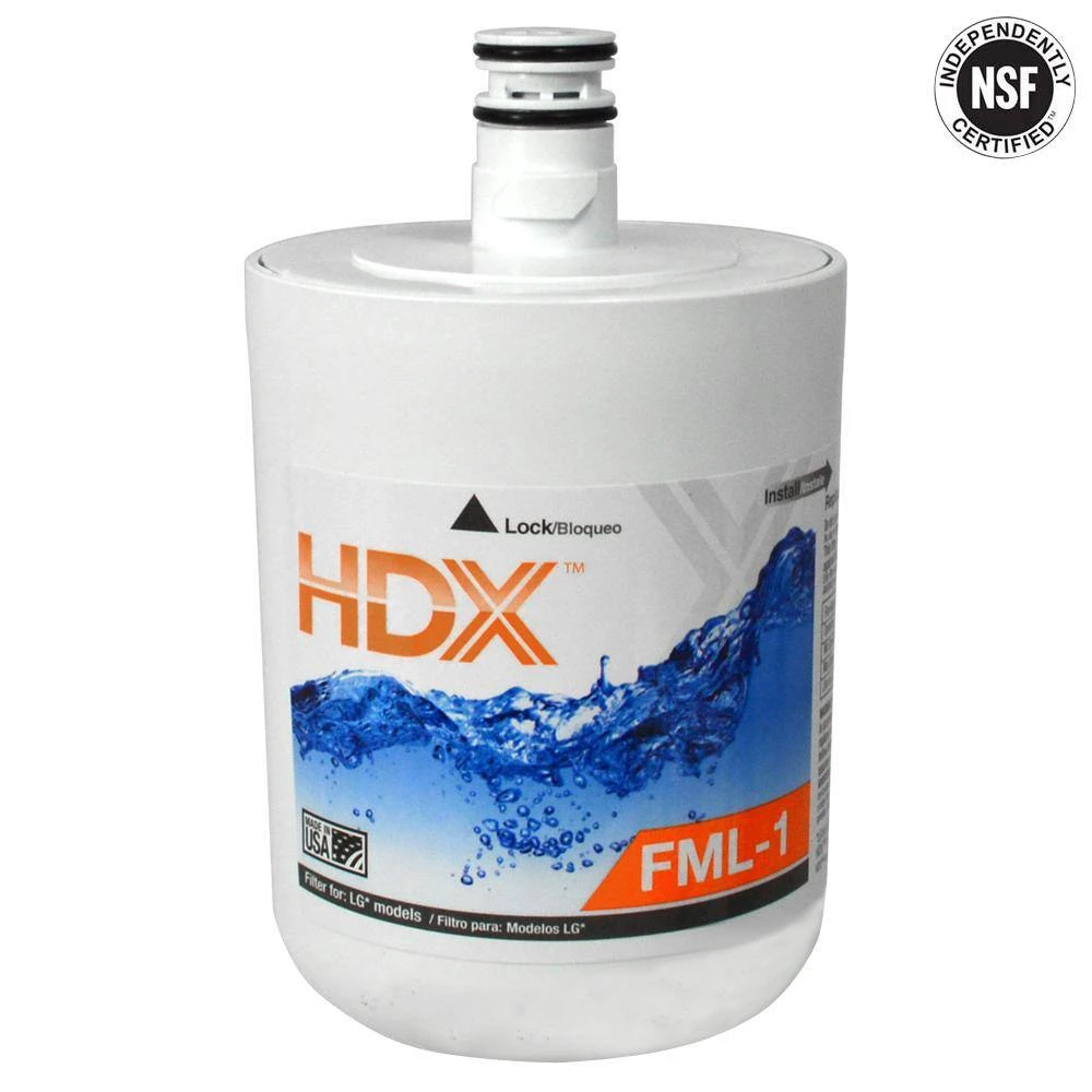 FML-1 Premium Refrigerator Water Filter Replacement Fits LG LT500P HDX FML-1 Premium Refrigerator Water Filter Replacement Fits LG LT500P -Appliance Parts Pros Shop hdx refrigerator water filters 107011 77 1000