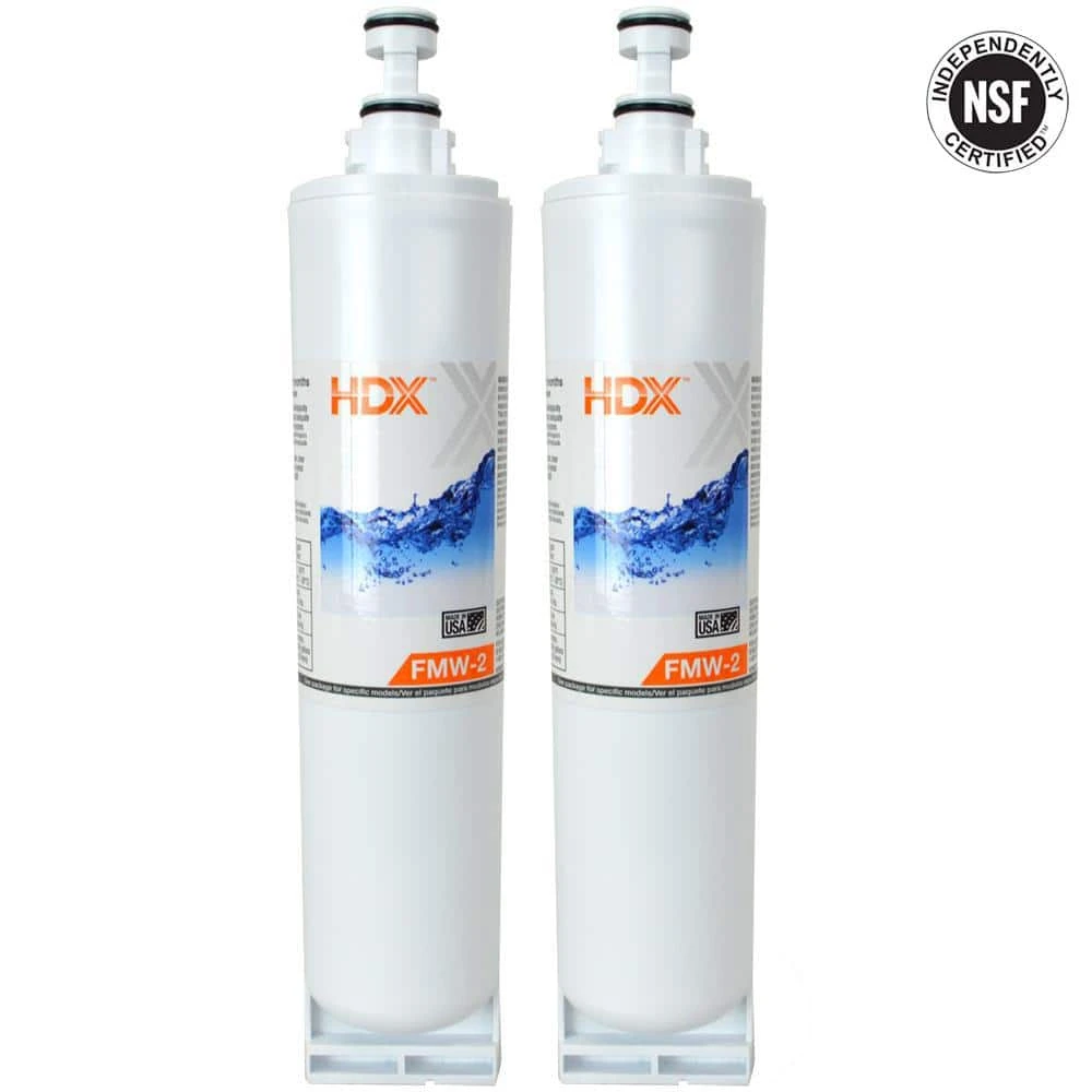 FMW-2 Premium Refrigerator Water Filter Replacement Fits Whirlpool Filter 5 (2-Pack) HDX FMW-2 Premium Refrigerator Water Filter Replacement Fits Whirlpool Filter 5 (2-Pack) -Appliance Parts Pros Shop hdx refrigerator water filters 107031 77 1000