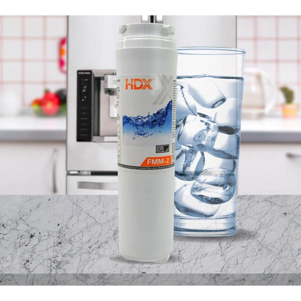 FMM-2 Premium Refrigerator Water Filter Replacement Fits Whirlpool Filter 4 (2-Pack) HDX FMM-2 Premium Refrigerator Water Filter Replacement Fits Whirlpool Filter 4 (2-Pack) -Appliance Parts Pros Shop hdx refrigerator water filters 107045 1d 1000