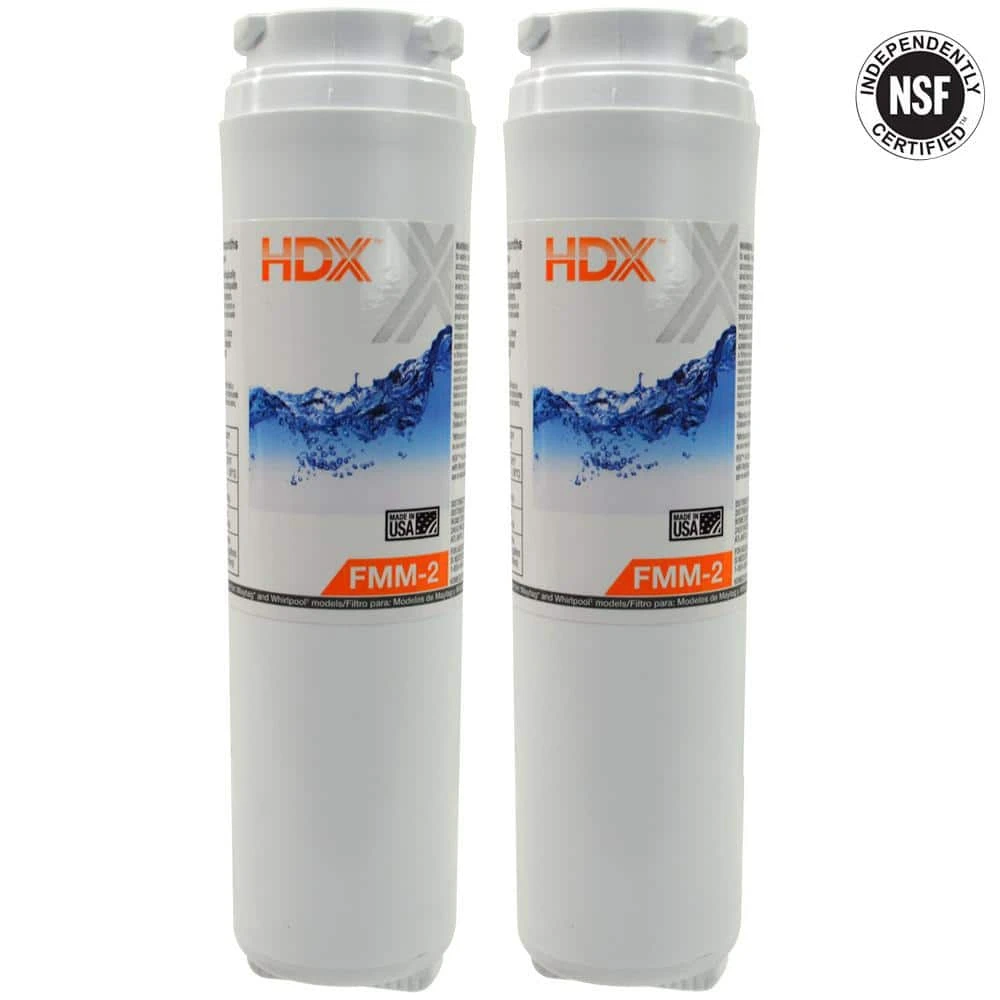 FMM-2 Premium Refrigerator Water Filter Replacement Fits Whirlpool Filter 4 (2-Pack) HDX FMM-2 Premium Refrigerator Water Filter Replacement Fits Whirlpool Filter 4 (2-Pack) -Appliance Parts Pros Shop hdx refrigerator water filters 107045 77 1000