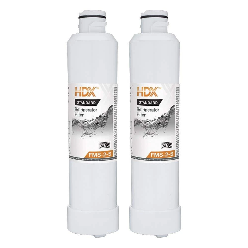 FMS-2-S Standard Refrigerator Water Filter Replacement Fits Samsung HAF-CINS (2-Pack) HDX FMS-2-S Standard Refrigerator Water Filter Replacement Fits Samsung HAF-CINS (2-Pack) -Appliance Parts Pros Shop hdx refrigerator water filters 107116 64 1000