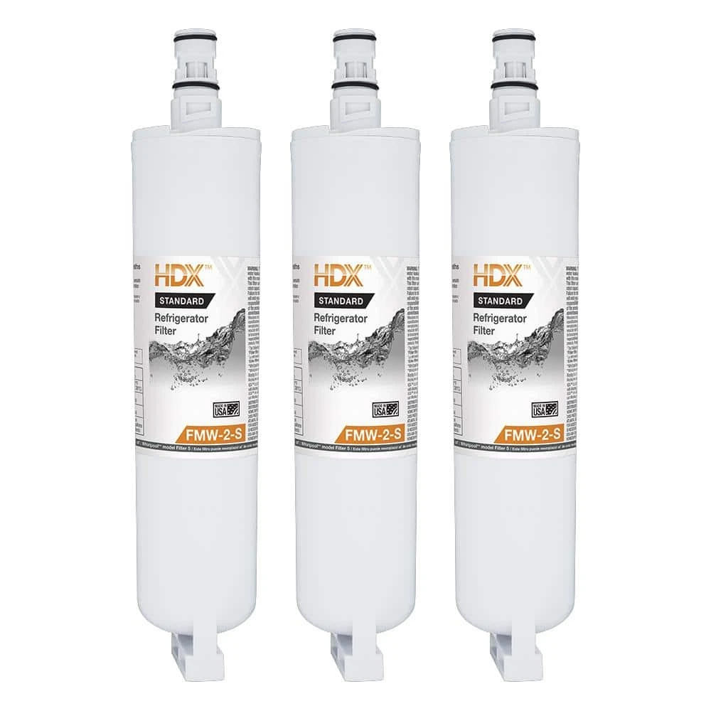 FMW-2-S Standard Refrigerator Water Filter Replacement Fits Whirlpool Filter 5 (3-Pack) HDX FMW-2-S Standard Refrigerator Water Filter Replacement Fits Whirlpool Filter 5 (3-Pack) -Appliance Parts Pros Shop hdx refrigerator water filters 107125 64 1000