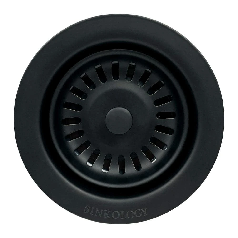 SinkSense Kitchen Sink 3.5 in. Disposal Flange Drain with Stopper in Matte Black SINKOLOGY SinkSense Kitchen Sink 3.5 in. Disposal Flange Drain with Stopper in Matte Black -Appliance Parts Pros Shop matte black sinkology garbage disposal parts td35 06 64 1000