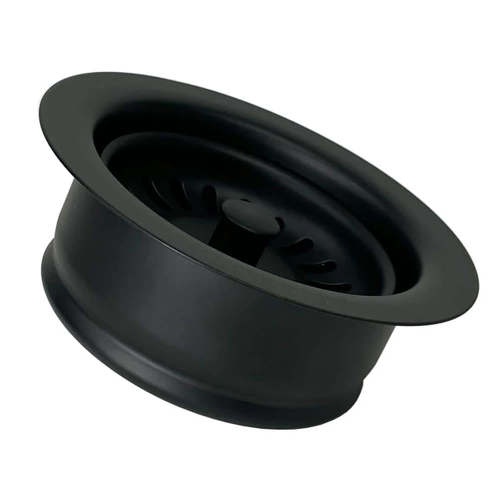 SinkSense Kitchen Sink 3.5 in. Disposal Flange Drain with Stopper in Matte Black SINKOLOGY SinkSense Kitchen Sink 3.5 in. Disposal Flange Drain with Stopper in Matte Black -Appliance Parts Pros Shop matte black sinkology garbage disposal parts td35 06 c3 1000