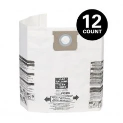 MULTI FIT 15 Gallon to 22 Gallon Dust Collection Bags for Shop-Vac Branded Wet/Dry Shop Vacuums (12-Pack)
