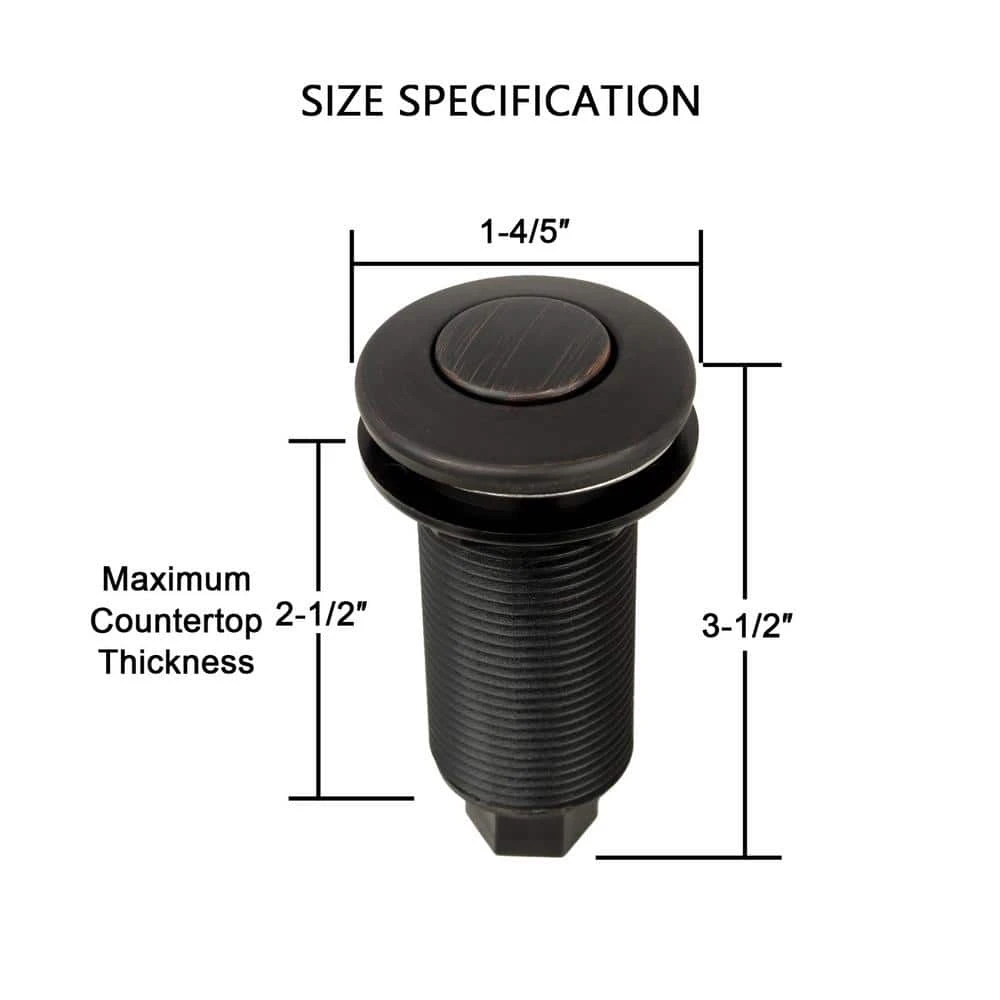 Oil Rubbed Bronze Garbage Disposal Air Switch with Air Hose Akicon Oil Rubbed Bronze Garbage Disposal Air Switch with Air Hose -Appliance Parts Pros Shop oil rubbed bronze akicon garbage disposal parts ak79001 orb 1f 1000