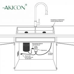 Akicon Oil Rubbed Bronze Garbage Disposal Kitchen Air Switch Kit -Appliance Parts Pros Shop oil rubbed bronze akicon garbage disposal parts ak79001b orb 44 1000