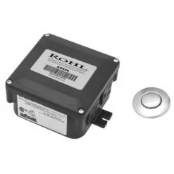 ROHL Air Activated Switch with Button and Control Box for Waste Disposal in Polished Chrome