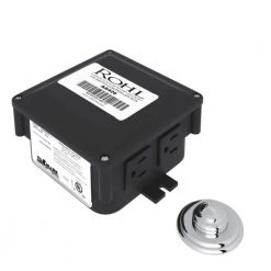 ROHL 1.81 in. Luxury Air Activated Switch Complete with Button and Control Box for Waste Disposal in Polished Chrome