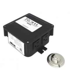ROHL 1.81 in. Luxury Air Activated Switch Complete with Button and Control Box for Waste Disposal in Polished Nickel