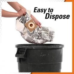 High-Efficiency Size C Dust Collection Bags for 3 to 4.5 Gallon and HD06001 RIDGID Wet/Dry Shop Vacuums (2-Pack) 8 High-Efficiency Size C Dust Collection Bags for 3 to 4.5 Gallon and HD06001 RIDGID Wet/Dry Shop Vacuums (2-Pack) -Appliance Parts Pros Shop ridgid shop vacuum attachments vf3501 77 1000