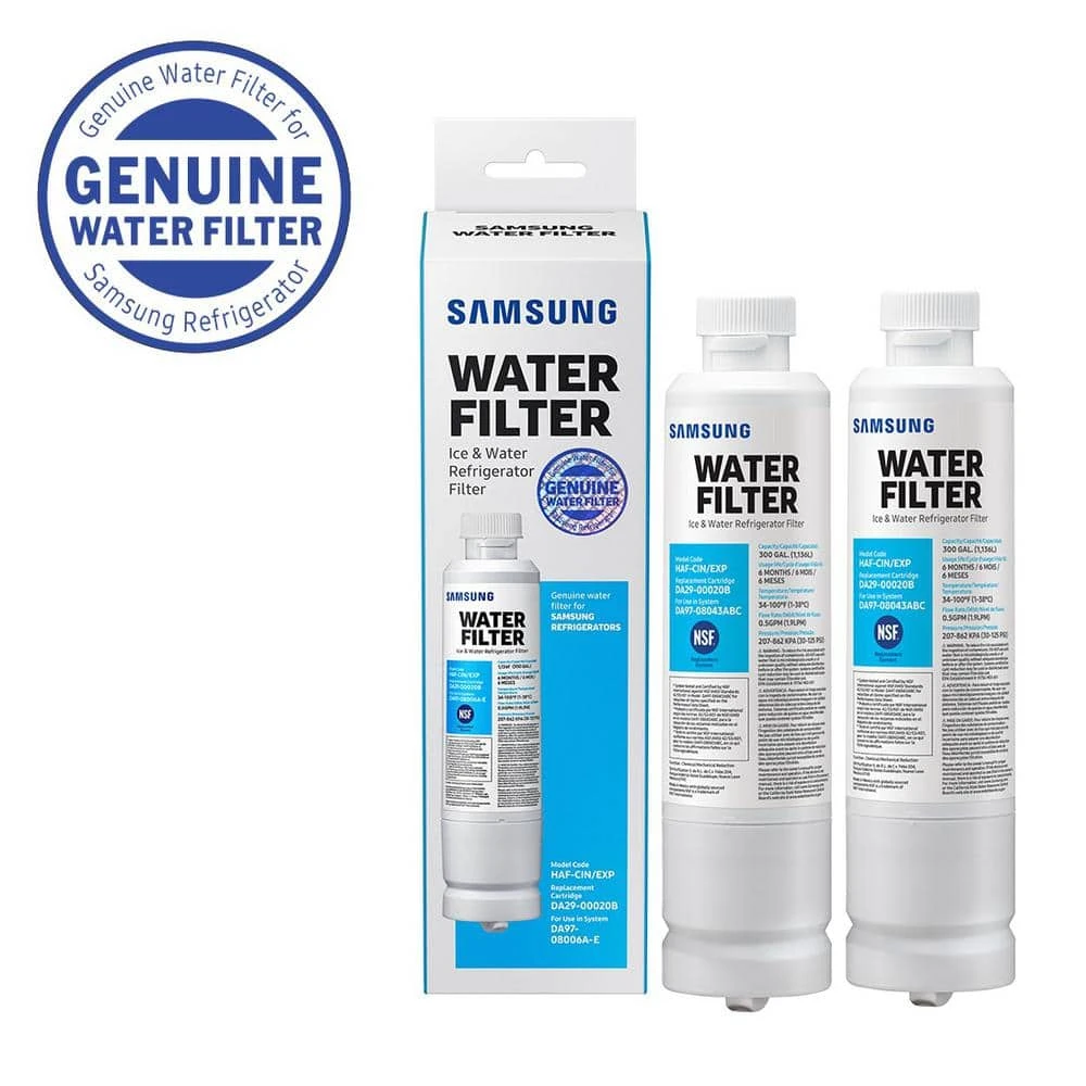 Genuine HAF-CIN/EXP Water Filters for Samsung Refrigerators (2-Pack) Genuine HAF-CIN/EXP Water Filters for Samsung Refrigerators (2-Pack) -Appliance Parts Pros Shop samsung refrigerator water filters haf cin 2p e1 1000