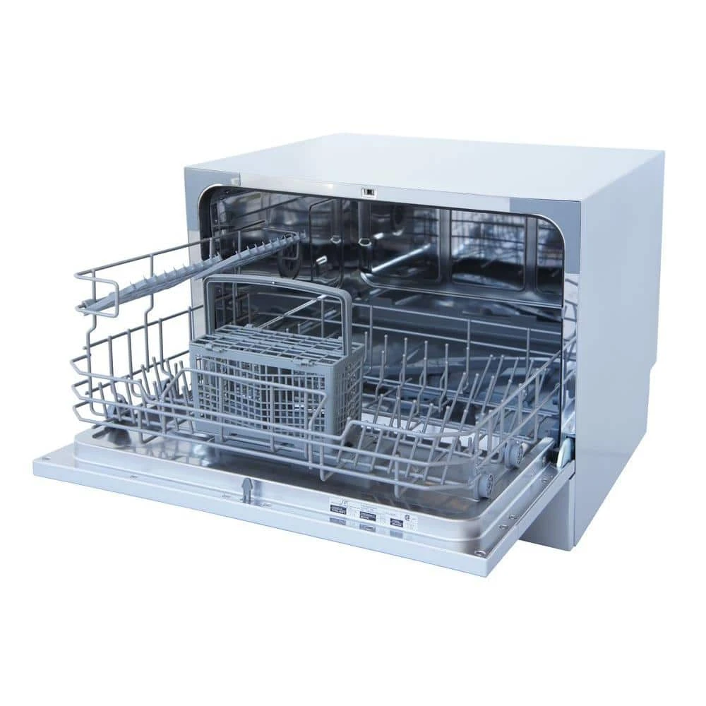 21 in. Silver Portable Countertop 120-Volt Dishwasher with 7 Cycles with 6 Place Settings Capacity SPT 21 in. Silver Portable Countertop 120-Volt Dishwasher with 7 Cycles with 6 Place Settings Capacity -Appliance Parts Pros Shop silver spt countertop dishwashers sd 2224dsb 40 1000
