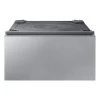Samsung Bespoke 27 in. Laundry Pedestal in Silver Steel with Storage Drawer -Appliance Parts Pros Shop silver steel samsung washer and dryer pedestals we502nt 64 1000
