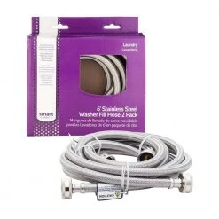 Smart Choice 6 ft. Stainless Steel Fill Hose (2-Pack) -Appliance Parts Pros Shop smart choice washing machine parts 5304490736 4f 1000
