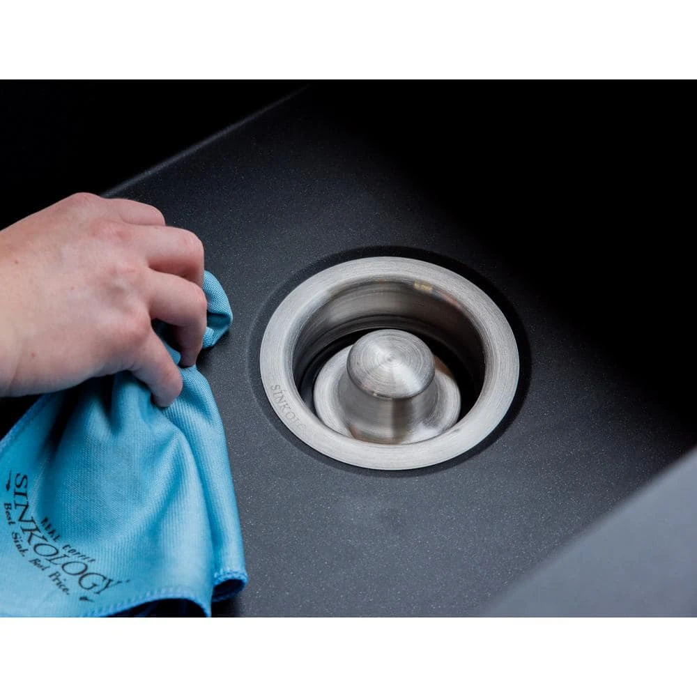 SinkSense Kitchen Sink Disposal Flange with Stopper in Stainless Steel SINKOLOGY SinkSense Kitchen Sink Disposal Flange with Stopper in Stainless Steel -Appliance Parts Pros Shop stainless sinkology garbage disposal parts td35 03 31 1000