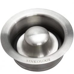 SINKOLOGY SinkSense Kitchen Sink Disposal Flange with Stopper in Stainless Steel