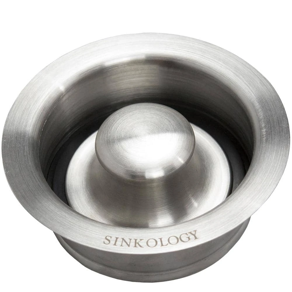 SinkSense Kitchen Sink Disposal Flange with Stopper in Stainless Steel SINKOLOGY SinkSense Kitchen Sink Disposal Flange with Stopper in Stainless Steel -Appliance Parts Pros Shop stainless sinkology garbage disposal parts td35 03 64 1000