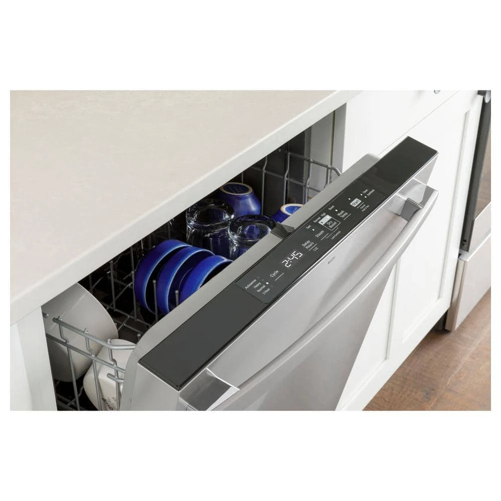 24 in. Fingerprint Resistant Stainless Steel Top Control Built-In Tall Tub Dishwasher with Steam Clean and 52 dBA 24 in. Fingerprint Resistant Stainless Steel Top Control Built-In Tall Tub Dishwasher with Steam Clean and 52 dBA -Appliance Parts Pros Shop stainless steel ge built in dishwashers gdt550pyrfs 44 1000