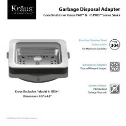 KRAUS Garbage Disposal Adapter -Appliance Parts Pros Shop stainless steel kraus garbage disposal parts gda 1 e1 1000