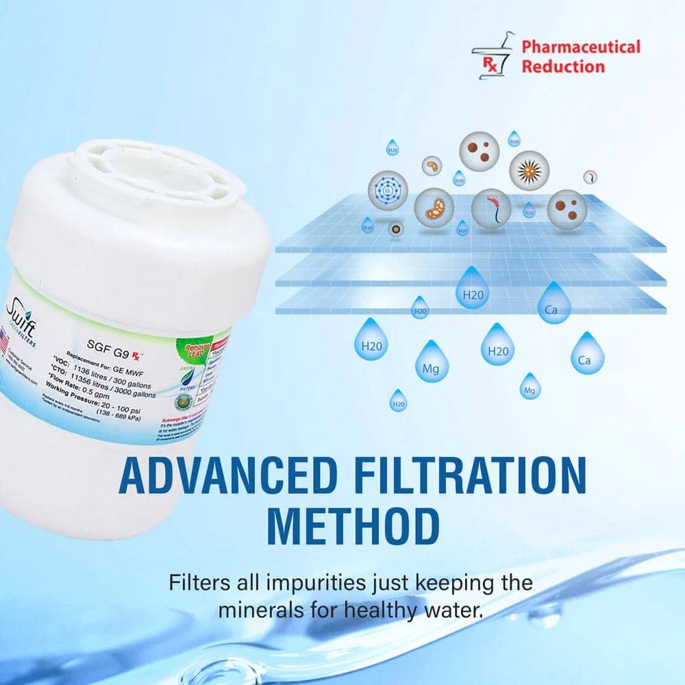 Replacement Water Filter for GE MWF Fits GE Swift Green Filters Replacement Water Filter for GE MWF Fits GE -Appliance Parts Pros Shop swift green filters refrigerator water filters sgf g9 rx fa 1000 2