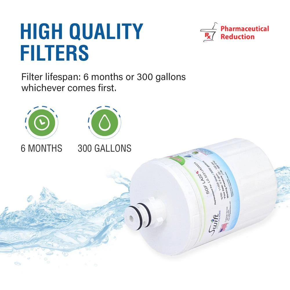 Replacement Water Filter for LG 5231JA2002A Swift Green Filters Replacement Water Filter for LG 5231JA2002A -Appliance Parts Pros Shop swift green filters refrigerator water filters sgf la22 rx 44 1000 2