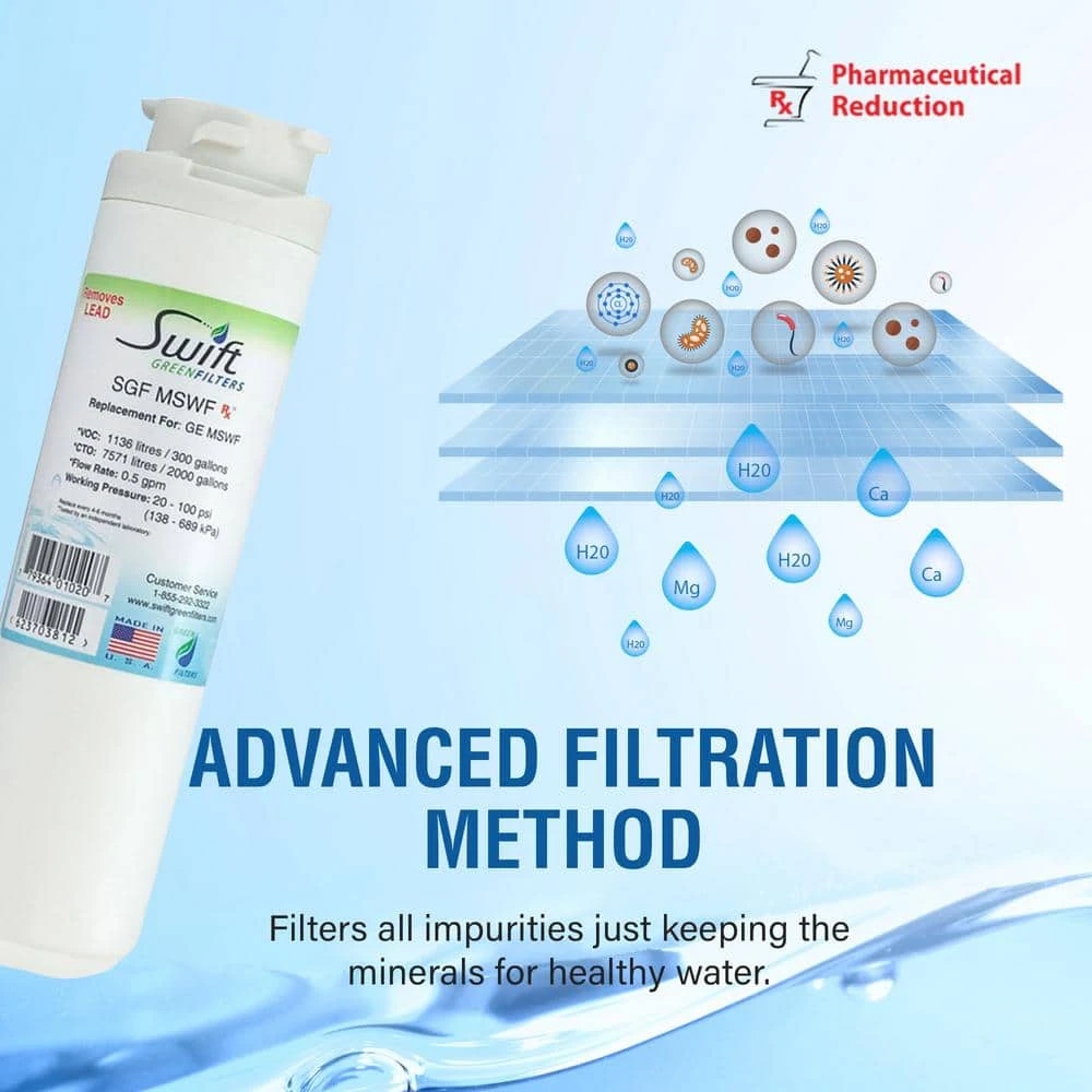 Replacement Water Filter for GE MSWF Filters-G23 Swift Green Filters Replacement Water Filter for GE MSWF Filters-G23 -Appliance Parts Pros Shop swift green filters refrigerator water filters sgf mswf rx 76 1000