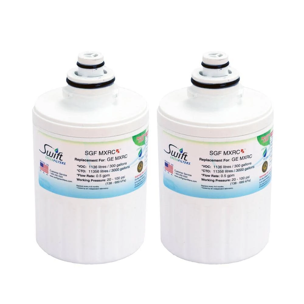 Replacement Water Filter for GE MXRC (2-Pack) Swift Green Filters Replacement Water Filter for GE MXRC (2-Pack) -Appliance Parts Pros Shop swift green filters refrigerator water filters sgf mxrc rx 64 1000