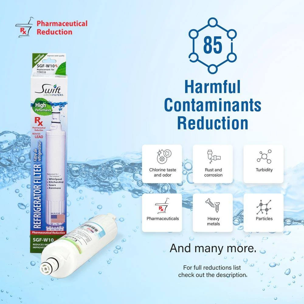 Replacement Water Filter for Whirlpool 4396701 Swift Green Filters Replacement Water Filter for Whirlpool 4396701 -Appliance Parts Pros Shop swift green filters refrigerator water filters sgf w10 rx c3 1000