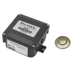 ROHL Air Activated Switch with Button and Control Box for Waste Disposal in Tuscan Brass
